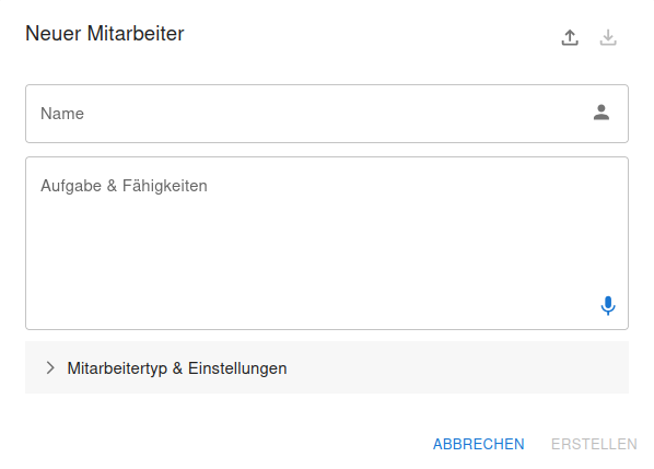 Einen neuen digitalen Mitarbeiter in Lucy anlegen